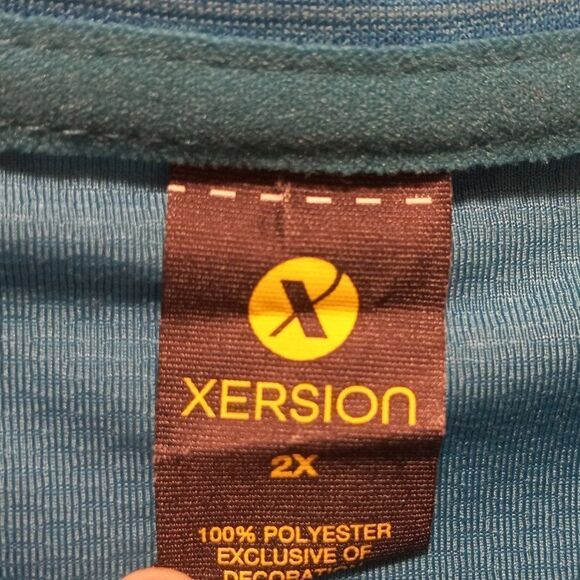 Xersion Teal/Blue short sleeve top - Picture 2 of 5